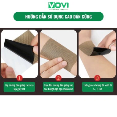 Cao Dán Gừng Trung Hoa 50 miếng – Nguyên liệu thiên nhiên giảm đau xương khớp, vai gáy, giá chỉ 20.000₫ 5