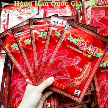 Cao Dán Hồng Sâm Đỏ Hàn Quốc 20 miếng 93x130mm - Giá 29.900 đồng, tăng sức đề kháng, hỗ trợ sinh lực