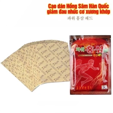 Cao Dán Hồng Sâm Hàn Quốc 20 miếng - Giảm đau lưng xương khớp, giá 50.000đ