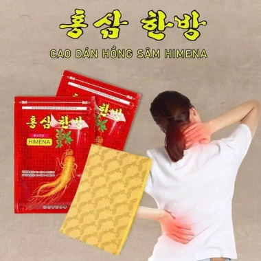 Cao Dán Hồng Sâm Himena Đỏ Hàn Quốc Giảm Đau Nhanh Túi 20 Miếng Giá 25.000đ 3