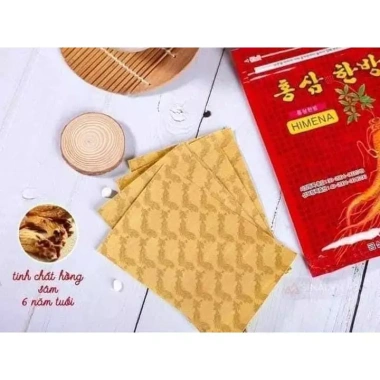 Cao Dán Hồng Sâm Himena Đỏ Hàn Quốc Giảm Đau Nhanh Túi 20 Miếng Giá 25.000đ 5