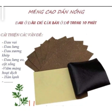 Cao dán ngải cứu 10 miếng - Trừ hàn ẩm, giảm đau vai, xương khớp, mệt mỏi, lưng eo - Giá ưu đãi 40.000 VND