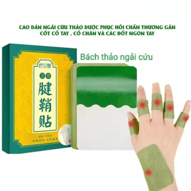 Cao dán ngải cứu 12 miếng - Giảm đau gân cốt cổ tay, khớp ngón tay, 26.247 VND