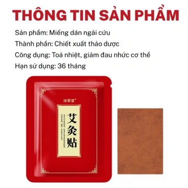 Cao Dán Ngải Cứu 50 Miếng - Giảm Đau Nhức Cơ Thể, Thư Giãn Nhanh, Giá 49.000 VND