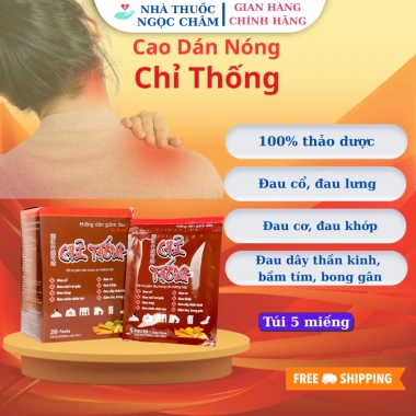 Cao Dán Nóng Chỉ Thống Đau Lưng Cổ Vai Gáy, Cơ Khớp - Gói 5 Miếng, Giá 19.600 VND Cao Dán Nóng Chỉ Thống Đau Lưng Cổ Vai Gáy, Cơ Khớp - Gói 5 Miếng, Giá 19.600 VND
