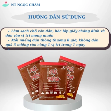 Cao Dán Nóng Chỉ Thống Đau Lưng Cổ Vai Gáy, Cơ Khớp - Gói 5 Miếng, Giá 19.600 VND