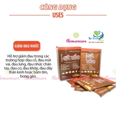 Cao dán nóng Chỉ thống giảm đau lưng, cổ vai gáy, nhức tay chân - Gói 5 miếng 25k