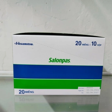 Cao dán Salonpas Hisamitsu 10 hộp x 20 miếng - Giảm đau vai, lưng, cơ, chỉ 360.000₫