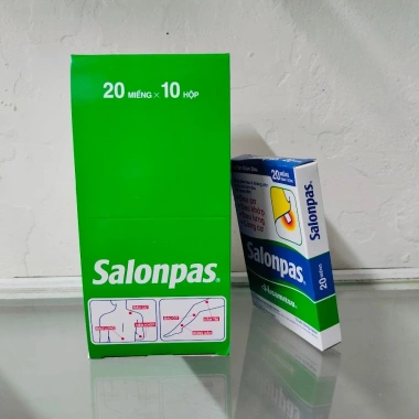 Cao dán Salonpas Hisamitsu 10 hộp x 20 miếng - Giảm đau vai, lưng, cơ, chỉ 360.000₫