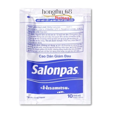Cao dán Salonpas Hisamitsu Full Box 40 miếng - Giảm đau vai, lưng, cơ nhanh chóng 3 Cao dán Salonpas Hisamitsu Full Box 40 miếng - Giảm đau vai, lưng, cơ nhanh chóng 3