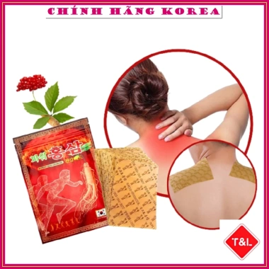 Cao dán sâm Hàn Quốc Power Đỏ 10 gói - Giảm đau lưng, cổ, vai gáy, giá 274.000₫