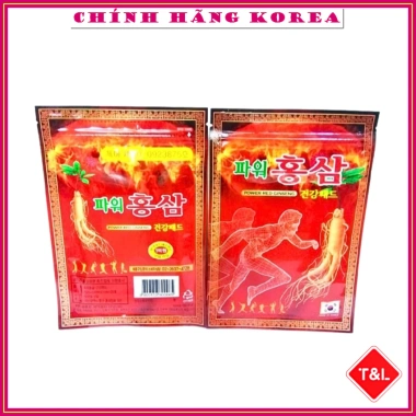 Cao dán sâm Hàn Quốc Power Đỏ 10 gói - Giảm đau lưng, cổ, vai gáy, giá 274.000₫