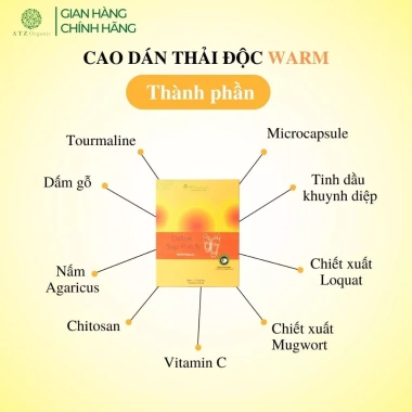 Cao Dán Thải Độc Kim Loại Nặng ATZ Healthy Life Hộp 10 miếng Giảm Độc Tố Tăng Sức Khỏe 6