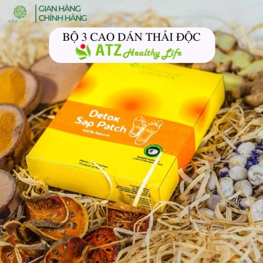 Cao Dán Thải Độc Kim Loại Nặng ATZ Healthy Life Hộp 10 miếng Giảm Độc Tố Tăng Sức Khỏe 8