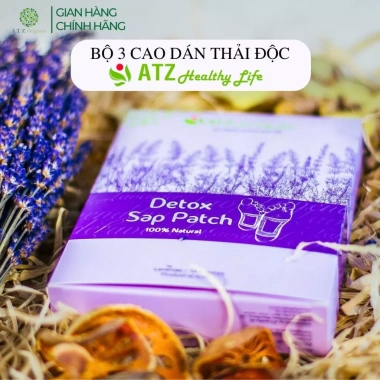 Cao Dán Thải Độc Kim Loại Nặng ATZ Healthy Life Hộp 10 miếng Giảm Độc Tố Tăng Sức Khỏe 10