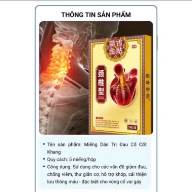 Cao dán xương khớp Đông y 5 miếng - Giảm đau cổ vai gáy, cứng cổ, gai đốt sống, chỉ 40.000 VND 4