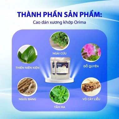 Cao dán xương khớp Orima giảm đau mỏi - Miếng dán thảo dược chính hãng 30k