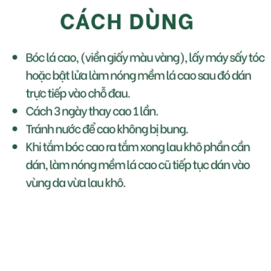 Cao Đắp Xương Khớp Bảo Tâm dán 1 miếng 3 ngày - Giảm đau khớp mãn tính, hiệu quả nhanh, chỉ 80.000₫ 5 Cao Đắp Xương Khớp Bảo Tâm dán 1 miếng 3 ngày - Giảm đau khớp mãn tính, hiệu quả nhanh, chỉ 80.000₫ 5