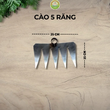 Cào đất 5 răng và 7 răng thép loại 1 độ bền cao, phù hợp làm ruộng vườn, giá ưu đãi 60.000 VND 7