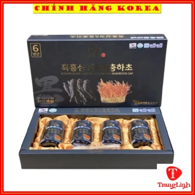 Cao hắc sâm đông trùng hạ thảo Hàn Quốc 4 lọ - Tăng đề kháng, phòng ung thư, giá ưu đãi 785.000 VND