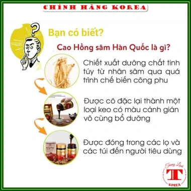 Cao hắc sâm Hàn Quốc Kanghwa 1kg - Ginseng Extract tăng sức khỏe, năng lượng tranglinh