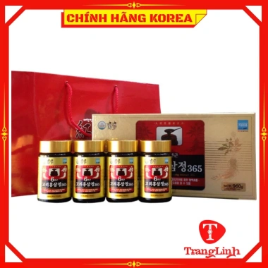 Cao hồng sâm 365 Hàn Quốc hộp 4 lọ - Cao sâm chính hãng, tăng sức đề kháng, giảm 20%
