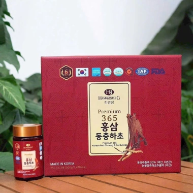Cao Hồng Sâm Đông Trùng Hạ Thảo 365 Gold 6 Năm Tuổi Hàn Quốc - Giá 520k, Tăng Sức Đề Kháng