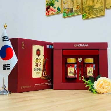 Cao Hồng Sâm Đông Trùng Hạ Thảo 365 Gold 6 Năm Tuổi Hàn Quốc - Giá 520k, Tăng Sức Đề Kháng