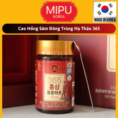 Cao Hồng Sâm Đông Trùng Hạ Thảo 365 Hàn Quốc - Hộp 4 lọ 240g, giảm giá 560k