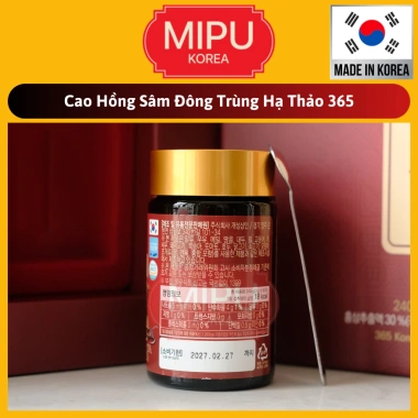 Cao Hồng Sâm Đông Trùng Hạ Thảo 365 Hàn Quốc - Hộp 4 lọ 240g, giảm giá 560k
