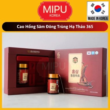 Cao Hồng Sâm Đông Trùng Hạ Thảo 365 Hàn Quốc - Hộp 4 lọ 240g, giảm giá 560k