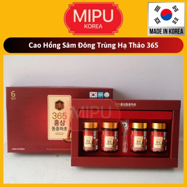 Cao Hồng Sâm Đông Trùng Hạ Thảo 365 Hàn Quốc - Hộp 4 lọ 240g, giảm giá 560k