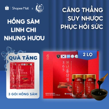 Cao Hồng Sâm Đông Trùng Hạ Thảo 365 Hộp 2-4 Lọ 250g - Giá 690.000đ JK