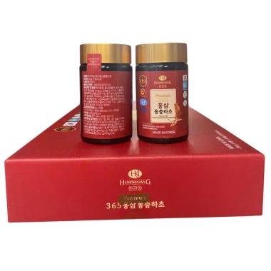 Cao hồng sâm đông trùng hạ thảo 365 Premium Hàn Quốc 2 lọ 250g giảm giá 690k