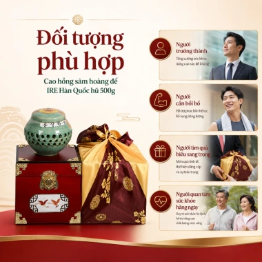 Cao Hồng Sâm Hoàng Đế IRE Hàn Quốc 500g - Giá giảm 1,169,000 VND, tăng sức khỏe 5 Cao Hồng Sâm Hoàng Đế IRE Hàn Quốc 500g - Giá giảm 1,169,000 VND, tăng sức khỏe 5