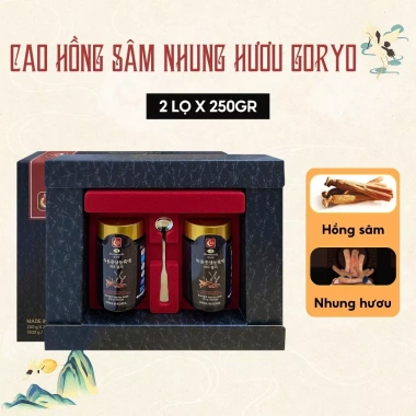 Cao Hồng Sâm Nhung Hươu Goryo 365 Hàn Quốc 6 Năm Tuổi Hộp 2 Lọ Giá 620.000 VND 2