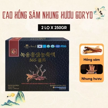 Cao Hồng Sâm Nhung Hươu Goryo 365 Hàn Quốc 6 Năm Tuổi Hộp 2 Lọ Giá 620.000 VND 8