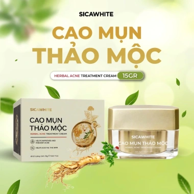 Cao Mụn Thảo Mộc Sica White 10g - Giá chỉ 150.000, Kiểm Soát Da Dầu Mụn