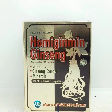 Cao Nhân Sâm Homiginmin Ginseng Phúc Vinh Bổ Sung Vitamin Khoáng Chất - Hộp 12 Vỉ x 5 Viên - Giá Ưu Đãi 70.000₫