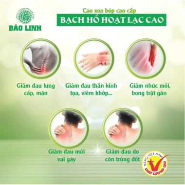 Cao xoa bóp Bạch Hổ Hoạt Lạc Cao 12 hũ 8g Dược Bảo Linh Giá 250.000 đồng giảm 60.000