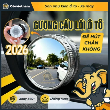Cặp 2 gương cầu lồi xoay 360 ô tô - Mở rộng tầm nhìn, triệt tiêu điểm mù - Giá 59.000₫ Cặp 2 gương cầu lồi xoay 360 ô tô - Mở rộng tầm nhìn, triệt tiêu điểm mù - Giá 59.000₫