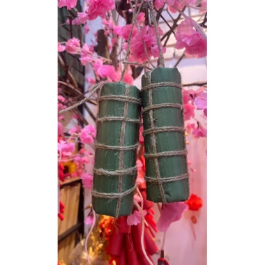 Cặp 2 Mô Hình Bánh Tét Handmade Decor Size S 12cm - Trang Trí Tết Giá Ưu Đãi 58.500 VND
