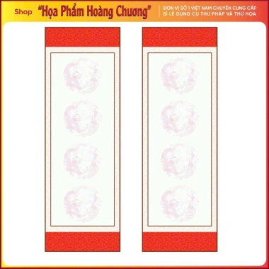 Cặp 2 tờ Giấy viết thư pháp câu đối 4 chữ 27x79cm - Giá 25.000đ, mịn, in sắc nét 10