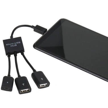Cáp 3 trong 1 Type-C sang Micro OTG USB 2.0, hỗ trợ máy ảnh, chuột - 153.000đ
