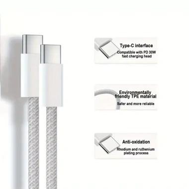Cáp 60W USB-C PD 3.0 5A sạc nhanh, dữ liệu cho MacBook, iPhone 15 Pro Max, Samsung – giá 44.000 4 Cáp 60W USB-C PD 3.0 5A sạc nhanh, dữ liệu cho MacBook, iPhone 15 Pro Max, Samsung – giá 44.000 4