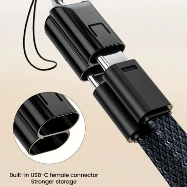 Cáp 60W USB‑C Sạc Nhanh, Bện Móc Khóa, Tương Thích Xiaomi, Huawei, iPhone