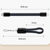 Cáp 60W USB‑C Sạc Nhanh, Bện Móc Khóa, Tương Thích Xiaomi, Huawei, iPhone 8