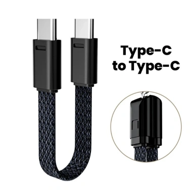 Cáp 60W USB‑C Sạc Nhanh, Bện Móc Khóa, Tương Thích Xiaomi, Huawei, iPhone