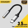 Cáp âm thanh Essager Type-C sang 3.5mm - LN, jack tai, AUX, giảm còn 59.000đ