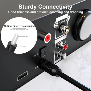 Cáp âm thanh sợi quang 5.1 Toslink - PS4, Xbox, TV, DVD Blu‑Ray - Giá 37.400 VND